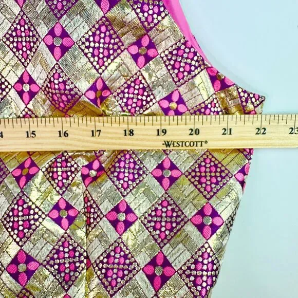 Tuckernuck Dress Women XXL Pink Gold Champagne Dreams Essie Cocktail Glam NWOT - Picture 6 of 12